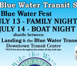 Blue Water Fest FREE Shuttle