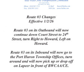 Upcoming changes to Route #3