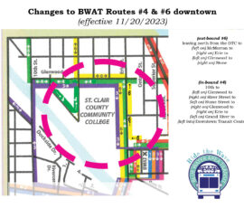 PLEASE NOTE: changes to BWATC routes #4 & #6 downtown & Convention Center, effective 11/20/2023
